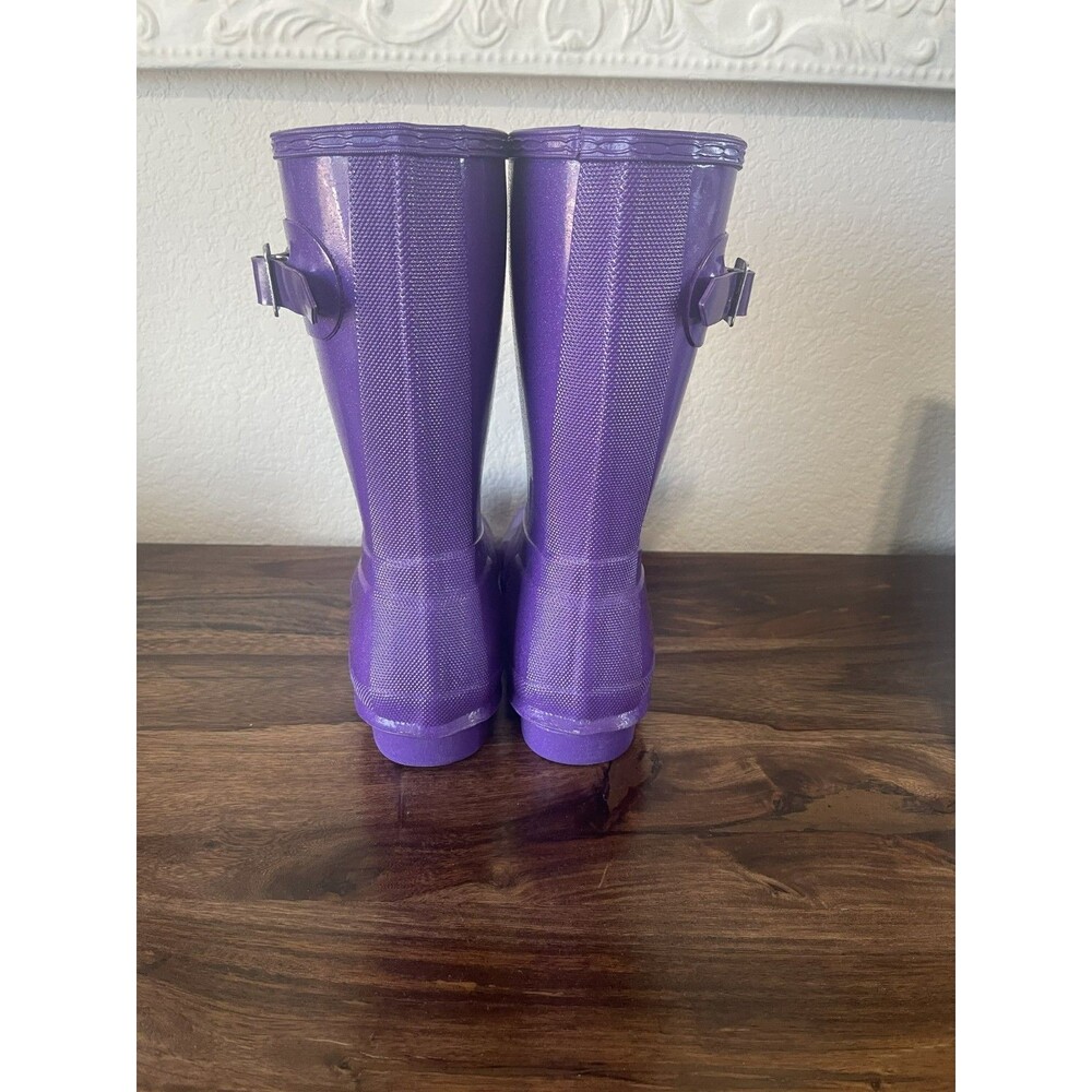 Hunter Purple Glitter Rain Boots - Picture 5 of 6